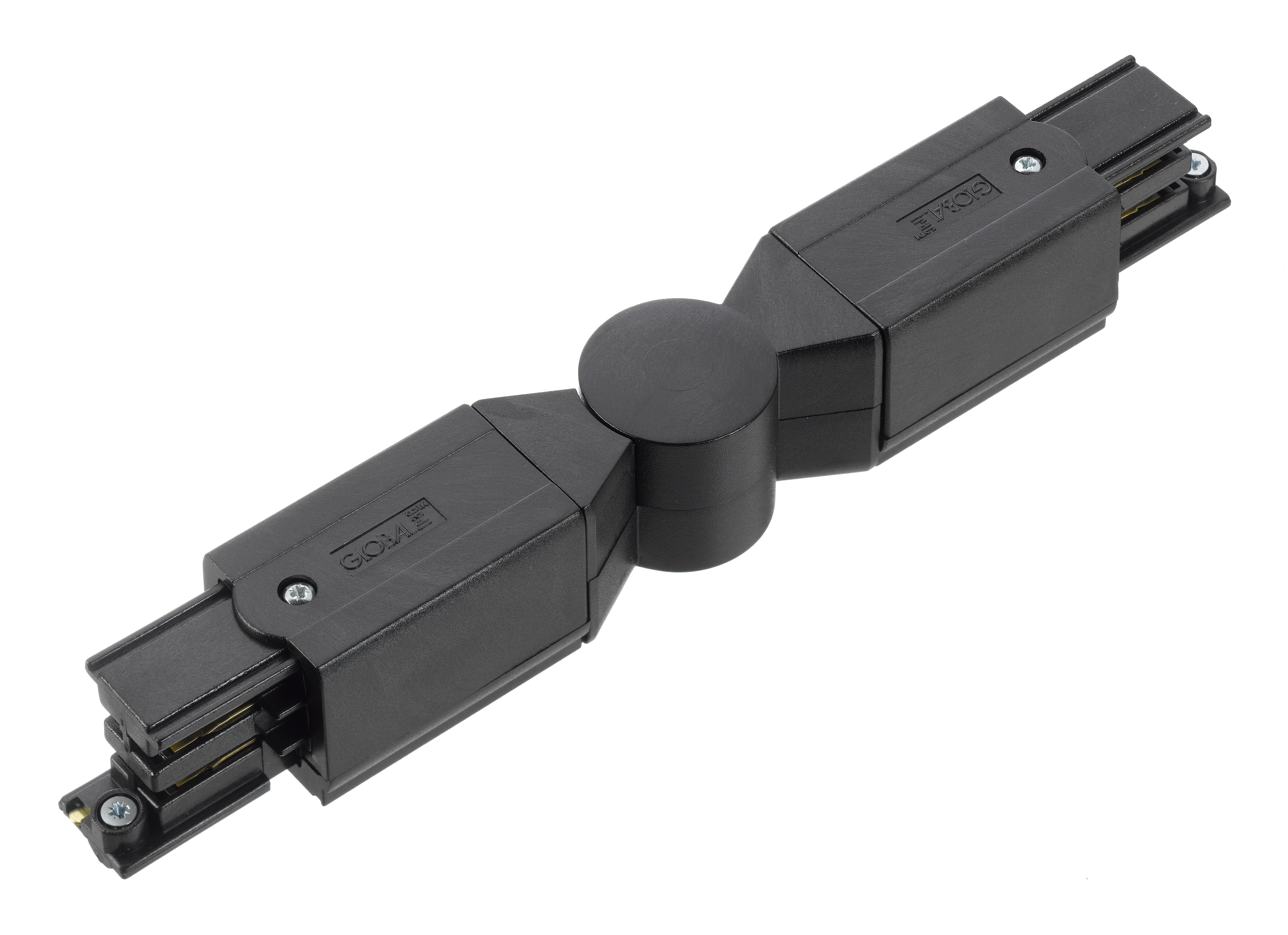 Global einstellbare Verbinder / einstellbare Kupplung, XTS 24-2 - SCHWARZ für Global 3 Phasen Stromschiene Bitte Beachten ! Schienenzubehör verschiedener Hersteller ist unt