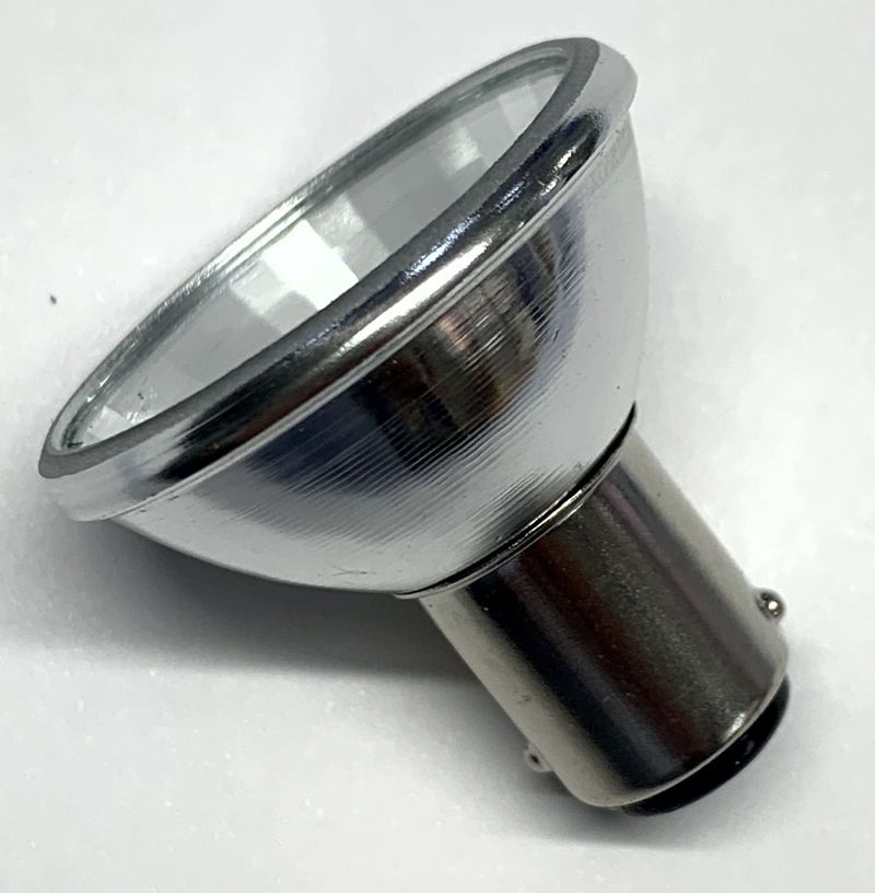 ALU Reflektorlampe AR37 20W 12° Spot BA15d 12V, Ø37mm, ANSI Code: GBD; KLARE Abdeckscheibe, baugleich wie Philips Aluline allerdings mit 12° nicht 6°; Fabrikat: Casell Auslaufartikel - Lieferung nur s