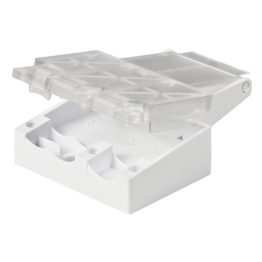 Strain-relief Set (Zugentlastungsset) für Matter Passive SR MTR Ein Set enthält 2 Zugentlastungen Zugentlastung für bis zu 3 Kabel geeignet für Kabeldurchmesser von 2,5 bis 9mm A: 2,5