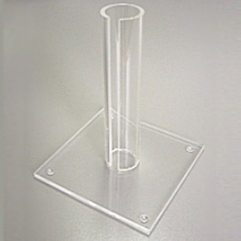 Standsockel für Neon Leuchtstäbe Ø: 22mm (40er) aus Acrylglas L:110 B:110 H:110mm Auslaufartikel, Lieferung solange Vorrat reicht