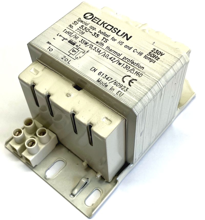 S530-50 Vorschaltgerät für 50W Natriumdampflampen (HS), 230V 50Hz ähnlich wie OMBS50 LxBxH108x53x66mm  Fabrikat: Elkosun Auslaufartikel Lieferung solange Vorrat reicht - Produktion ein