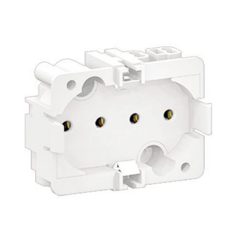 Fassung 2G11 für Dulux L / PL-L, zum Anschrauben an die Rückwand mit Rastnäschen / 2A-250V / T140 / ENEC und ULus Prüfzertifikat