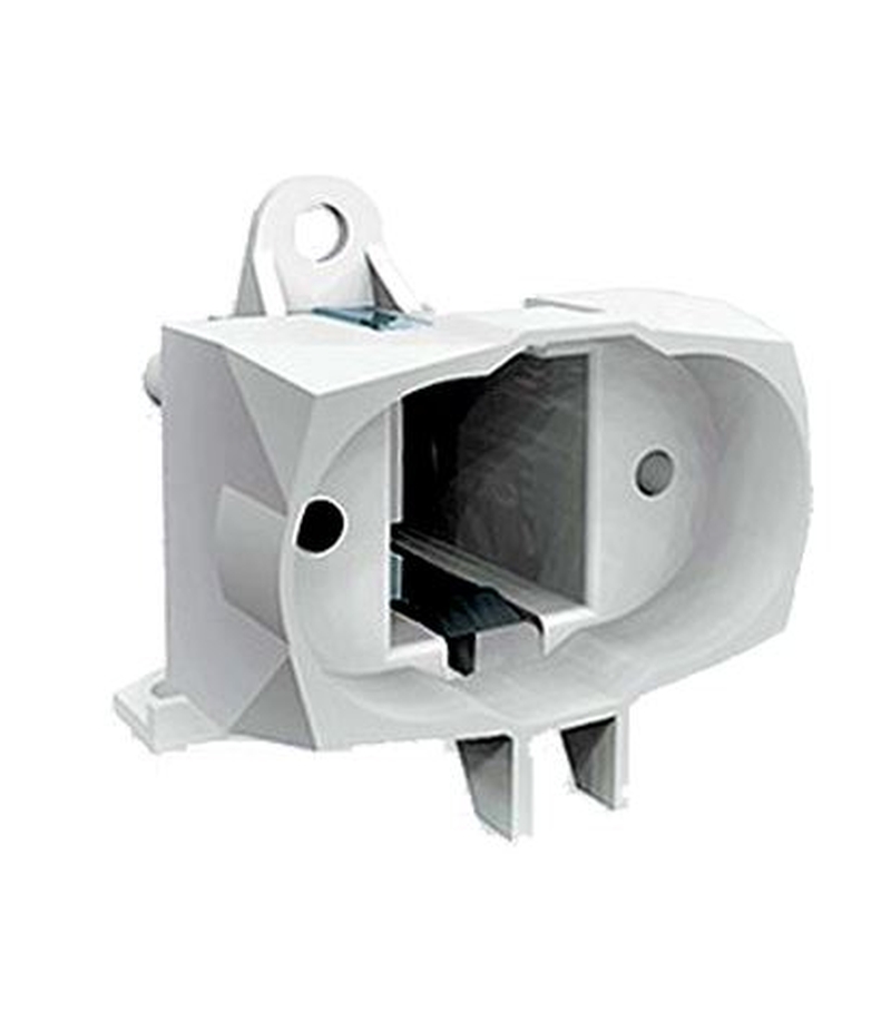Fassung G23 für Dulux S / PL-S 2p / TC-S zum Anschrauben horizontal und vertikal;  2A - 250V / T140 (IEC), ENEC03, UL, CQC Fassung G23 für Dulux S / PL-S 2p / TC-S zum Anschrauben horizontal und vertikal;  2A - 250V / T140 (IEC), ENEC03, UL, CQC