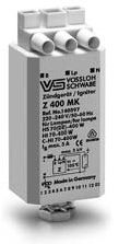 Z400MK Zündgerät / Ignitor - elektronisches Überlagerungszündgerät für 35W-400W Entladungslampen Zündspannung: 4–5 kV LxBxH: 78+10 x34x28mm Phasenlage des Zündimpulses: 60–90 °el und 2