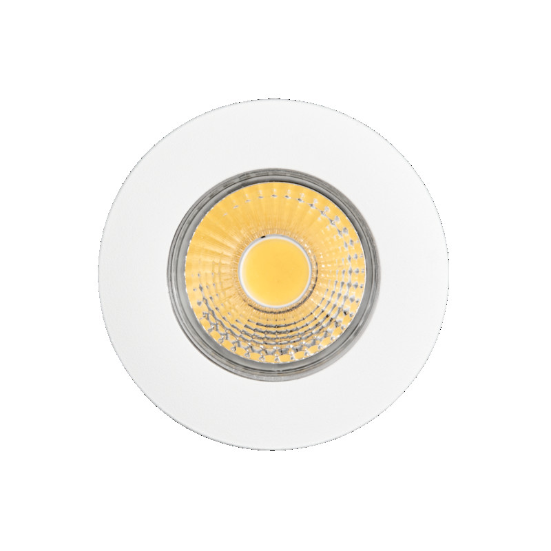 LED Einbauleuchte A 5068 T Flat IP44 weiss-matt 8W 927 38° dim C IP44 frontseitig Perfekte Farbwiedergabe von Ra CRI >90 Leistung: 8W Lichtfarbe: 2700K (halogenweiss) Lichtstro