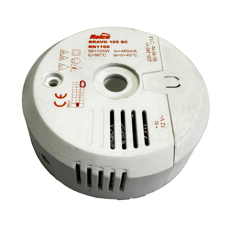 BRAVO 105 SC Touch Sensor Trafo RUND mit Mittelloch 105VA 12V AC Dimmung mittels Berührung von Lampenteilen kein Brummen beim Dimmen, stufenlos regulierbar, Softstart Ø88x31mm MM, F Ze BRAVO 105 SC Touch Sensor Trafo RUND mit Mittelloch 105VA 12V AC Dimmung mittels Berührung von Lampenteilen kein Brummen beim Dimmen, stufenlos regulierbar, Softstart Ø88x31mm MM, F Ze