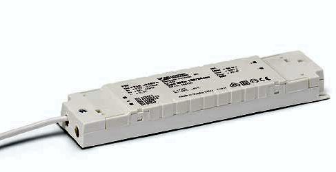 EDXe 120/24.009 LED Trafo 20W 24V DC 220-240V Konstantspannungs LED Trafo ComfortLine 24V-C-F für LED Lampen oder LED Bänder 24V DC Schutzart: IP20 Super Flach:18mm 600mm Anschluss