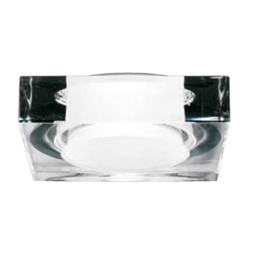 Einbauleuchte LUI für GU10 230V, mit eckigem Glas (Bleikristall), für LED Lampe GU10 230V GU10 230V LED Lampen