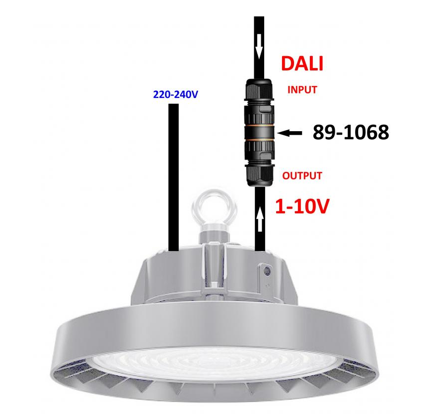 DALI auf 1-10V Konverter Signalumwandler IP67 Passend für Art.Nr: 81-3278; 81-3279 