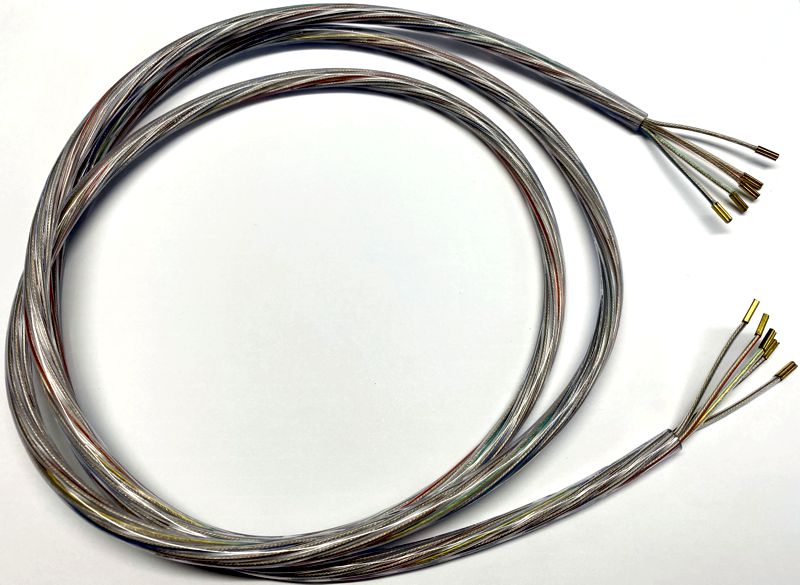 5x0,75qmm Transparentes Anschlußkabel Länge 1,5m Adern FEP T 180°C / Mantel PVC T 105 °C 450 / 750V  Erdleiter-Faden grün-gelb Seite 1: 40 mm abgemantelt mit Aderendhülsen Seite 2: 5x0,75qmm Transparentes Anschlußkabel Länge 1,5m Adern FEP T 180°C / Mantel PVC T 105 °C 450 / 750V  Erdleiter-Faden grün-gelb Seite 1: 40 mm abgemantelt mit Aderendhülsen Seite 2: