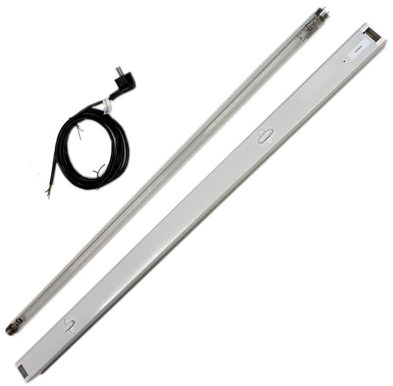 UVC Lichtleisten SET 30W bestehend aus: 1x Lichtleiste 30W T8 VVG, 1x30W UVC Röhre mit 254nm und 1x Anschlußkabel mit Schukostecker OZONFREI - es entsteht kein Ozon beim Betrieb! Zum selbst zu UVC Lichtleisten SET 30W bestehend aus: 1x Lichtleiste 30W T8 VVG, 1x30W UVC Röhre mit 254nm und 1x Anschlußkabel mit Schukostecker OZONFREI - es entsteht kein Ozon beim Betrieb! Zum selbst zu