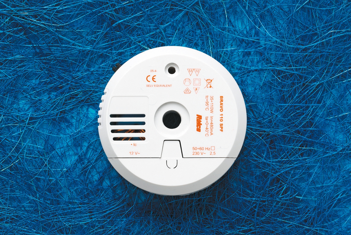 Relco RN1171 Elektronischer Trafo RUND 35-110W mit Mittelloch Ø10mm, 230V auf 12V,