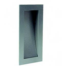 Wallwasher R1 titan-matt 0,6W kaltweiß 24V DC Abmessungen (LxB): 185x94mm; Ausschnitt (LxB): 180x90mm  Einbautiefe mind. 24mm Lichtaustrittsöffnung (LxB): 148x59mm Anschlussleitung: 1m mit