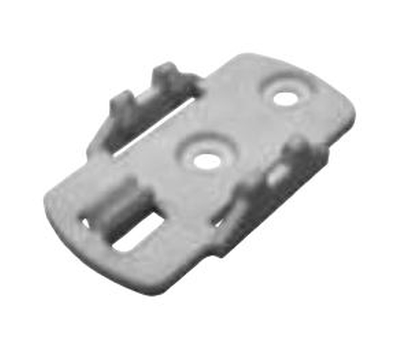 Montageplatte ECS 0° mit Rastzapfen für alle Z Serie Alu-Profile Passend für alle "Z" Alu-Profile Abmessungen: 33,5x18,7x6,5mm  Farbe: Weiss Material: Kunststoff