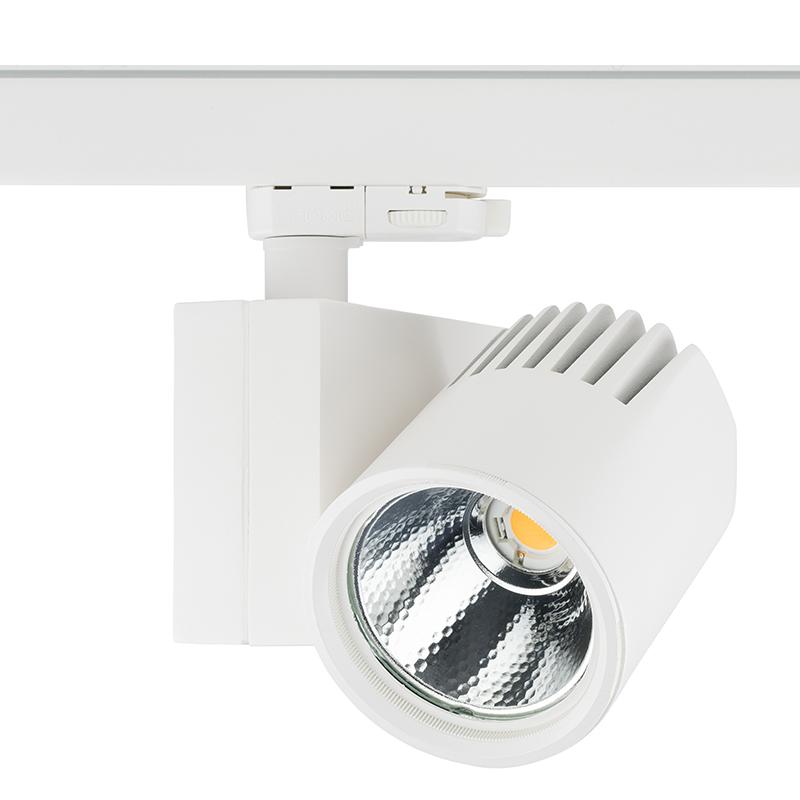 LED Schienenstrahler TEGA-XS 16W 1400lm 3000K für Fleischwaren in WEISS