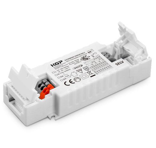 CC20W200-550CG DALI 3-45V DC, LED Treiber Konstantstrom ohne Zugentlastung DALI 2 dimmbar mittels Taster (Push) dimmbar LxBxH:78x40,5x22mm Strom in 50mA Schritten mittels DIP Schal