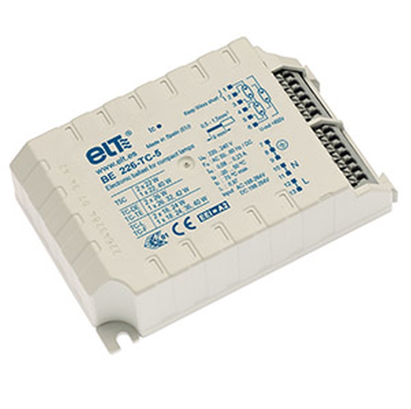 ELT 1/2x18-42 TC Elektronisches Vorschaltgerät für Leuchtstofflampen LxBxH: 108x69x29,5mm TC-L (2x18W / 24W) TC-F (1x 18W / 24W / 36W / 40W) T5c (1x 22W / 40W) T5c (2x 22W)