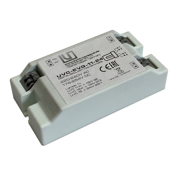 UVC-EVG-5-11 EVG 12V DC für UVC Lampen TC-S/E 1x5W, 1x7W, 1x9W, 1x11W 2G7, 110x41x32mm