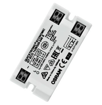QT ECO 1X26 S Osram EVG für 1x26W TC/DE oder TC/TE Lampen Betriebsspannung: 220 - 240V AC Abmessung 80x40x21mm Auslaufartikel - Produktion wurde eingestellt - Lieferung solange Vorrat