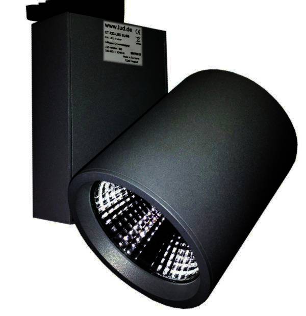 LED Stromschienenstrahler XT420-3000lm-840-MDF24-30 in SCHWARZ24° Mediumflood4000K kaltweissFarbwiedergabe Ra 803-Phasen Adapterdreh- und schwenkbar LED Stromschienenstrahler XT420-3000lm-840-MDF24-30 in SCHWARZ24° Mediumflood4000K kaltweissFarbwiedergabe Ra 803-Phasen Adapterdreh- und schwenkbar