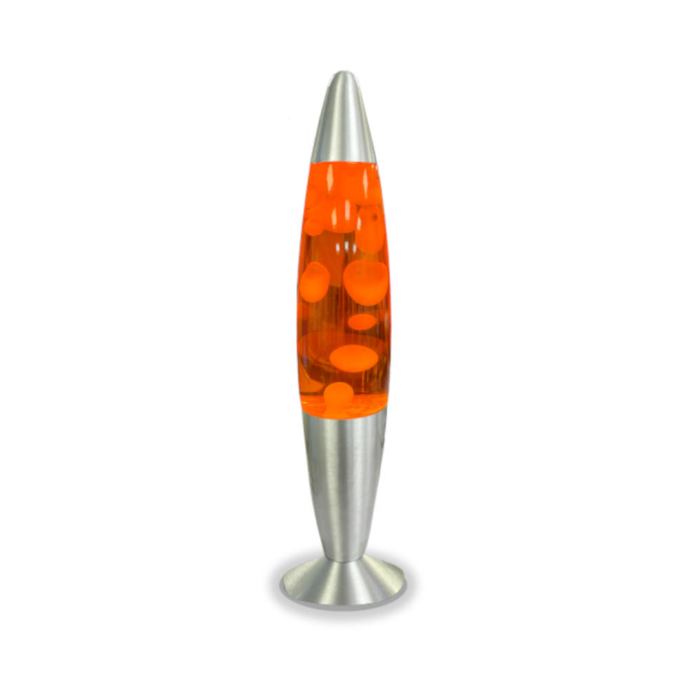 Blulaxa LED Lava-Lampe orange mit weißer Lava 25W