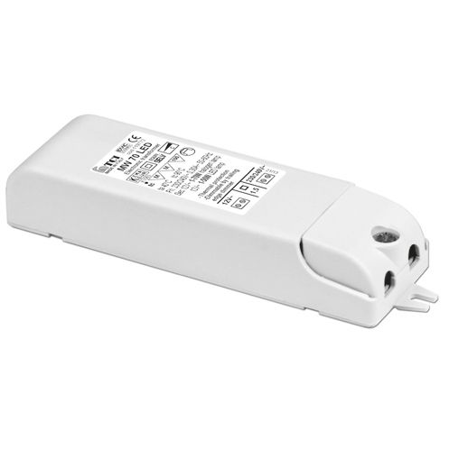 MW 70 LED Mini Wolf LED Trafo 2,5W-70W 12V AC, dimmbar Für LED Retrofit Lampen 12V 2,5-50W (max. 4 bis 5 Lampen) und Halogenlampen 5-70W Deckenausschnitt mind. 40mm LxBxH: 117(107)x32x