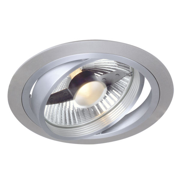 Hochvolt Einbauleuchte TRIA RUND für GU10 Leuchtmittel Aluminium gebürstet ES111
