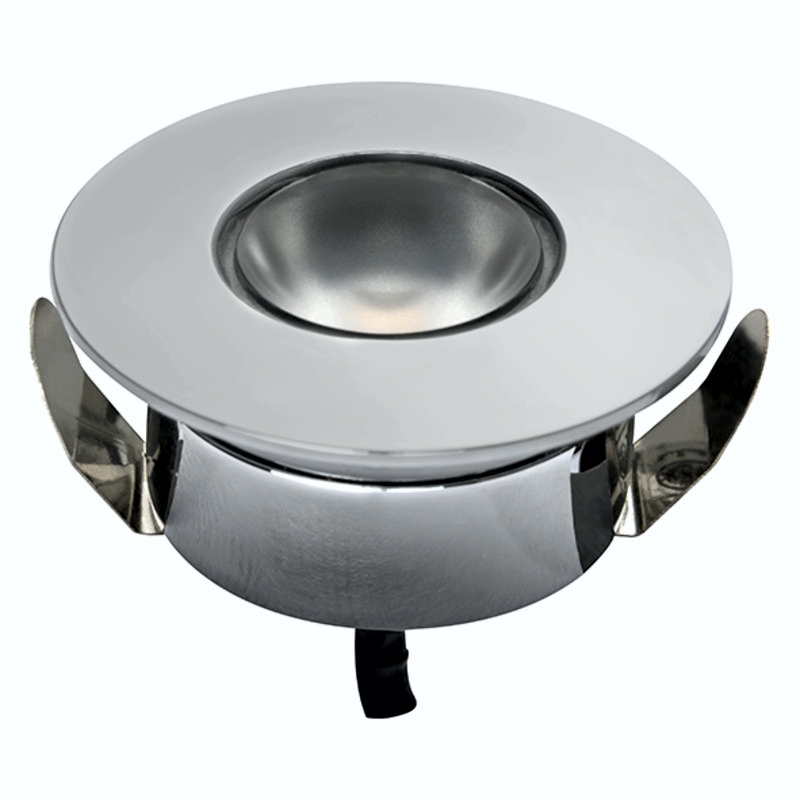 LED NANO Spot R CHROM 3W warmweiß, Flood 22°, 350mAAussen 38mm / Einbautiefe 18mmBohrloch 30mm250lm ca. wie 25W Halogen NV Lampe30cm Anschlussleitung mit AMP-Stecksystem 2-poli LED NANO Spot R CHROM 3W warmweiß, Flood 22°, 350mAAussen 38mm / Einbautiefe 18mmBohrloch 30mm250lm ca. wie 25W Halogen NV Lampe30cm Anschlussleitung mit AMP-Stecksystem 2-poli