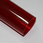 Farbiges Polycarbonatrohr ROT für 18W Leuchtstoffröhre Ø: 26mm T8 - L=590mm