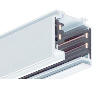 Eutrac 3-Phasen Aufbau Stromschiene 100cm Weiß 3x16A (3600W) LxBxH: 1000x36x32mm Material: Aluminium Farbe: Weiß Gewicht: 1,00kg Aluminium Stromschiene für Decken-, Wand- oder 
