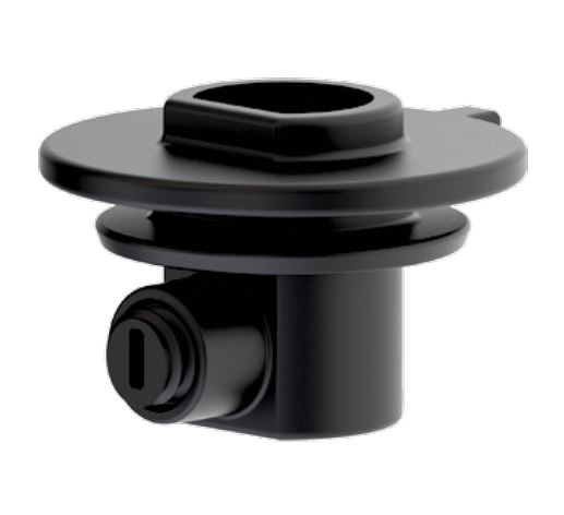 Äußere Zugentlastung mit Madenschraube für Stromschienen-Adapter 9009 in SCHWARZ