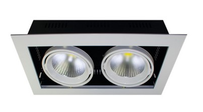 LED Einbauleuchte Kardan E2 2x24W 830, weiss, medium flood 24°2240lm3000K warmweiss Betriebsgerät seperat bestellen dimmbar Phasen AN- & ABschnitt 