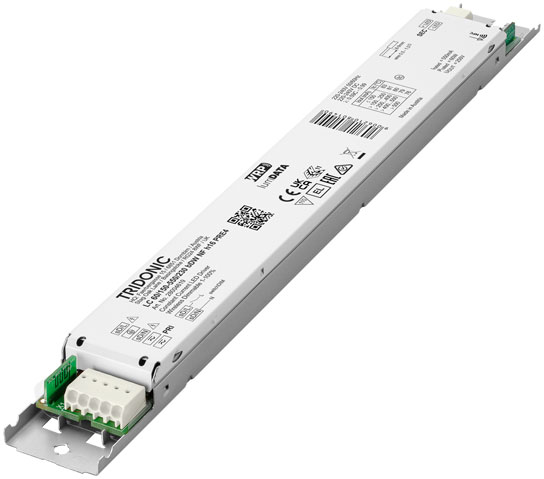 LC 60/150–550/230 bDW NF h16 PRE4 dimmbarer LED Treiber – Konstantstrom  Dimmbar: basicDIM Wireless, switchDIM Konfigurieren über companionSUITE oder NFC Einstellbarer Ausgangsstrom in