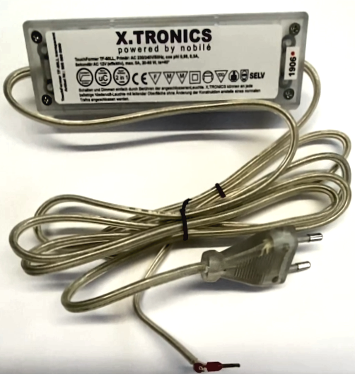 X.Tronics Touch Former TF 60 LL, Sensortrafo 20-60W 12V AC TR. Trafo mit eingebautem Berührungsdimmer. Alternativ kann auch 5500 PCS RL7323 genommen werden  X.Tronics Touch Former TF 60 LL, Sensortrafo 20-60W 12V AC TR. Trafo mit eingebautem Berührungsdimmer. Alternativ kann auch 5500 PCS RL7323 genommen werden