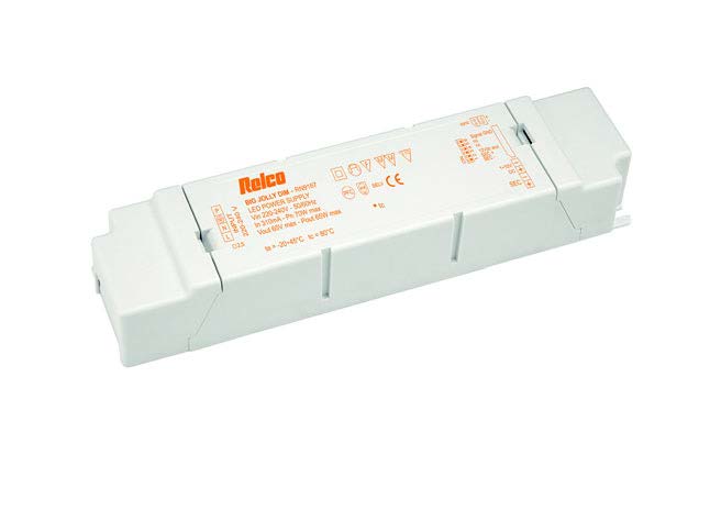 BIG JOLLY 65 LED Konverter 65W 600 - 2100mA dimmbar für Konstantstrom LEDs Dimmbar 1-10V Dimmbar mittels Taster (Push) LxBxH: 240x60x40mm Ripple Free mit Zugentlastung Über