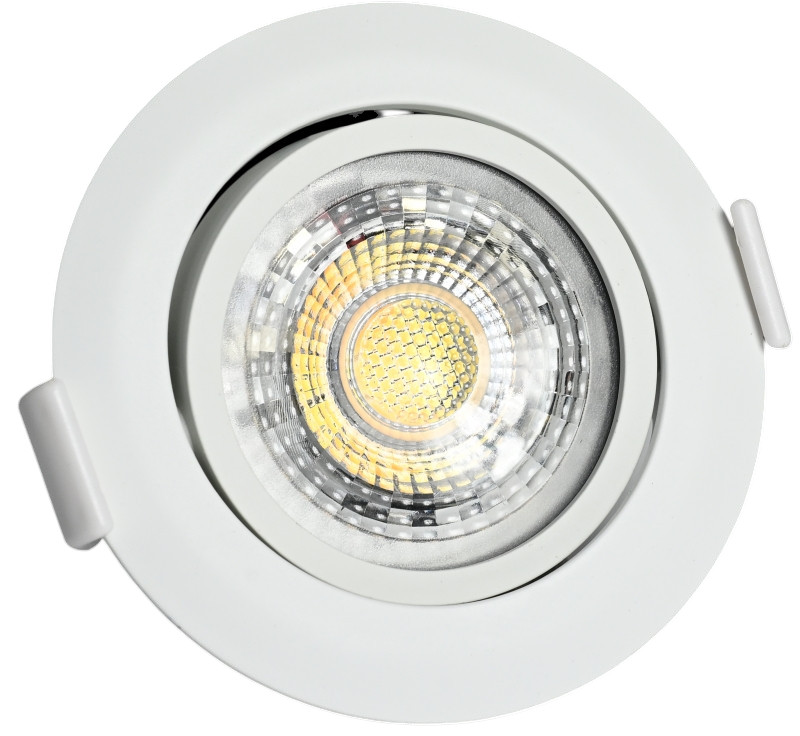 LED Einbauleuchte Etnar CCT dimmbar 5W CRI: Ra >90 480lm  3.000K/4.000K/6.500K Gehäuse rund, weiß matt