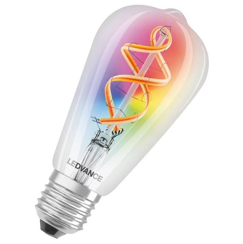 Osram SMART+ WiFi Filament Classic RGBW 30 4.5W 2700K E27 Lichtstrom: 300lm Nennleistung: 4,5W Netzwerkprotokoll: WiFi Drahtlose Steuerung über App Abstrahlwinkel 300° Lich Osram SMART+ WiFi Filament Classic RGBW 30 4.5W 2700K E27 Lichtstrom: 300lm Nennleistung: 4,5W Netzwerkprotokoll: WiFi Drahtlose Steuerung über App Abstrahlwinkel 300° Lich