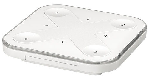 basicDim Wireless User Interface Casabi Ready, whiteFunk-Eingabe-SchnittstelleBatteriebetriebener, drahtloser Wandschalter Kann auch als Handfernbedieneung benutzt werden da kein Strom