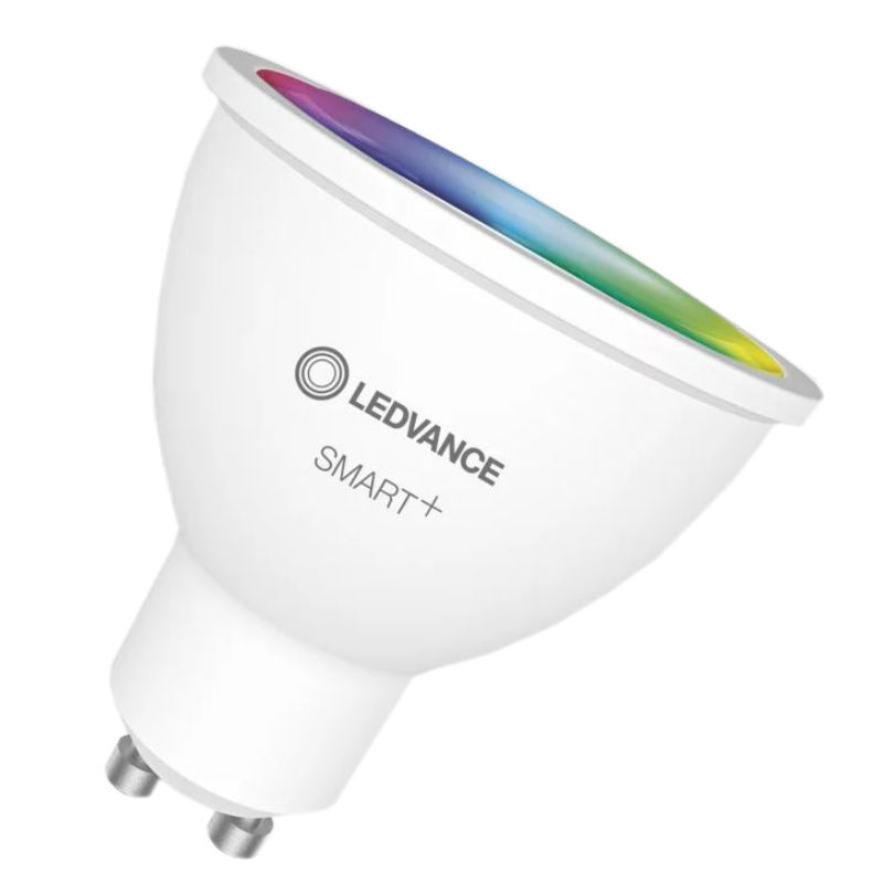 Osram SMART+ BT Spot 40 120° 4.9 W 2700-6500K GU10 Multicolour Lichtstrom: 300lm - 700cd Nennleistung: 4,9W Netzwerkprotokoll: Bluetooth Drahtlose Steuerung über App Abstrahlwi Osram SMART+ BT Spot 40 120° 4.9 W 2700-6500K GU10 Multicolour Lichtstrom: 300lm - 700cd Nennleistung: 4,9W Netzwerkprotokoll: Bluetooth Drahtlose Steuerung über App Abstrahlwi