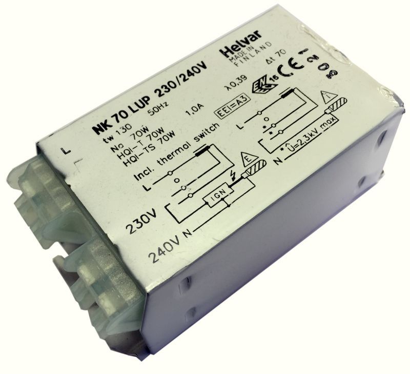 NK 70 LUAP Vorschaltgerät konventionell für 70W Metalldampflampen