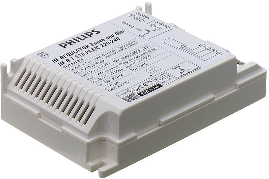 HF-R 1 26-42 PL-T/C EII - EVG dimmbar 1-10V für TC D/E und T/E 1x 26W, 32W, 42W; TC-L 24W, 40W Flackerfreier Warmstart in < 0,5 s Smart Power gewährleistet konstantes Licht, unabhän