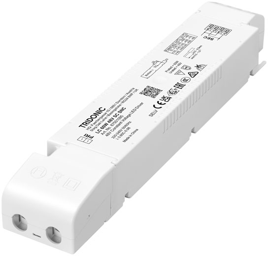 Konstantspannungs-LED-Treiber LC 60W 48V DC SC Leistung: 60W Ausgangsspannung 48V DC Abmessungen: 225x43x30mm Schutzklasse: IP20 Lebensdauer bis zu 70.000h INDUSTRY PACK (o