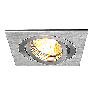 Niedervolt Einbauleuchte TRIA I ALU gebürstet, inkl. Clipfedern für 1x 50W max. für 12V GU5,3 MR 16 Lampe oder LED Passendes Zubehör für diesen Artikel: