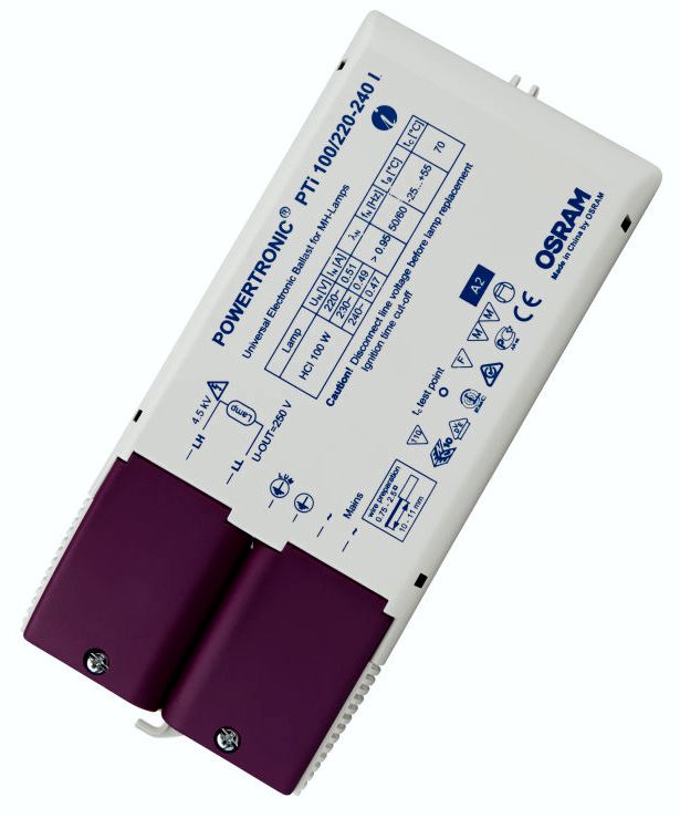 PTi 100/220-240 I  OSRAM EVG mit Zugentlastung für Metalldampflampen 1x100W