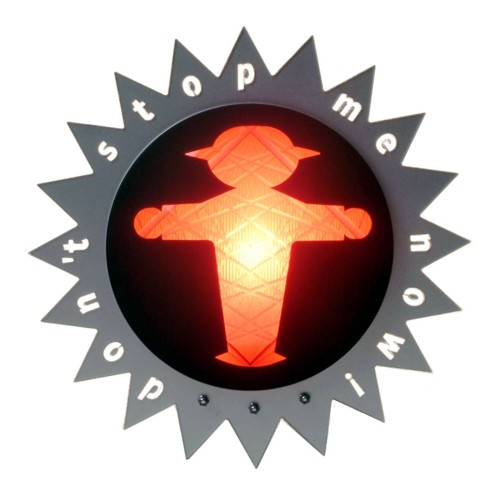 Wandleuchte AMPELMANN Rot / Sternrahmen  ( Mit Schriftzug )  Sockel E14  Art.Nr. 0105202200