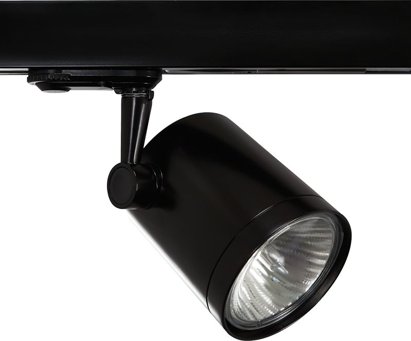 Schienenstrahler Beacon 1x GU10 max. 50W Halogen oder LED, Gehäuse schwarz LED Schienenstrahler Gehäuse Schwarz Dreh- und schwenkbar Abmessungen: 85x114x58mm Sockel GU10 passend fü