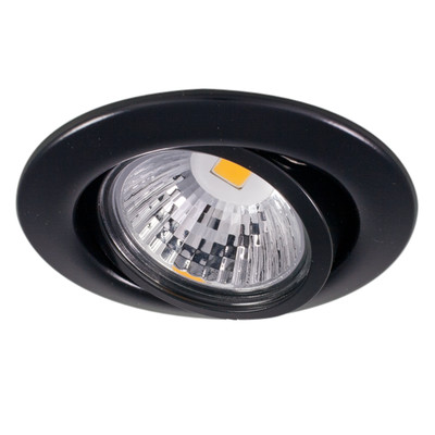 Einbauleuchte D-3830-20 RUND, schwarz, schwenkbar, für Halogenlampe oder LED Lampe MR16 Ø50mm, mit patentierter Lampenhalterung (ohne Sprengring !) Passendes Zubehör für diesen Artikel: