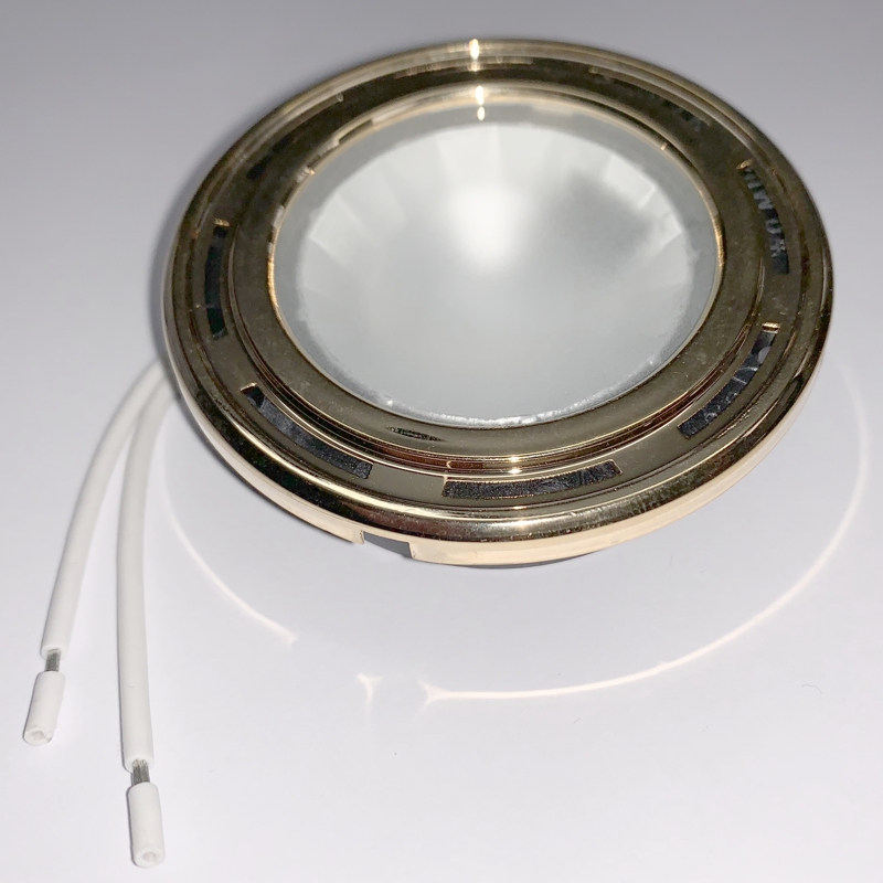 Möbel Einbauleuchte Leuchte, max. 20W G4, GOLD, starr mit Abdeckscheibe, mit 15cm Anschlußkabel, ohne LeuchtmittelPassendes Zubehör für diesen Artikel: