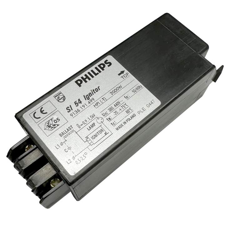 Zündgerät Philips SN 61 für HPI-T Lampen 250W - 1800W mit 5,0 kV Zündspannung. Betriebsspannung 220-240V, 114,5x41x38mm