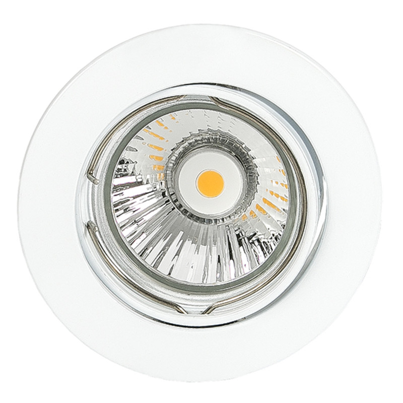 Einbauleuchte N5049 WEISS, Aludruckguss, schwenkbar, für Halogen oder LED Lampe MR16 Gu5,3 Ø50mm